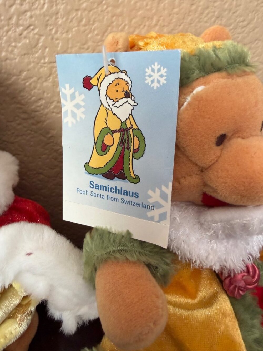 Disney Store 12 Days of Pooh International Santa Plush Vintage Lot of 3 - Picture 7 of 14